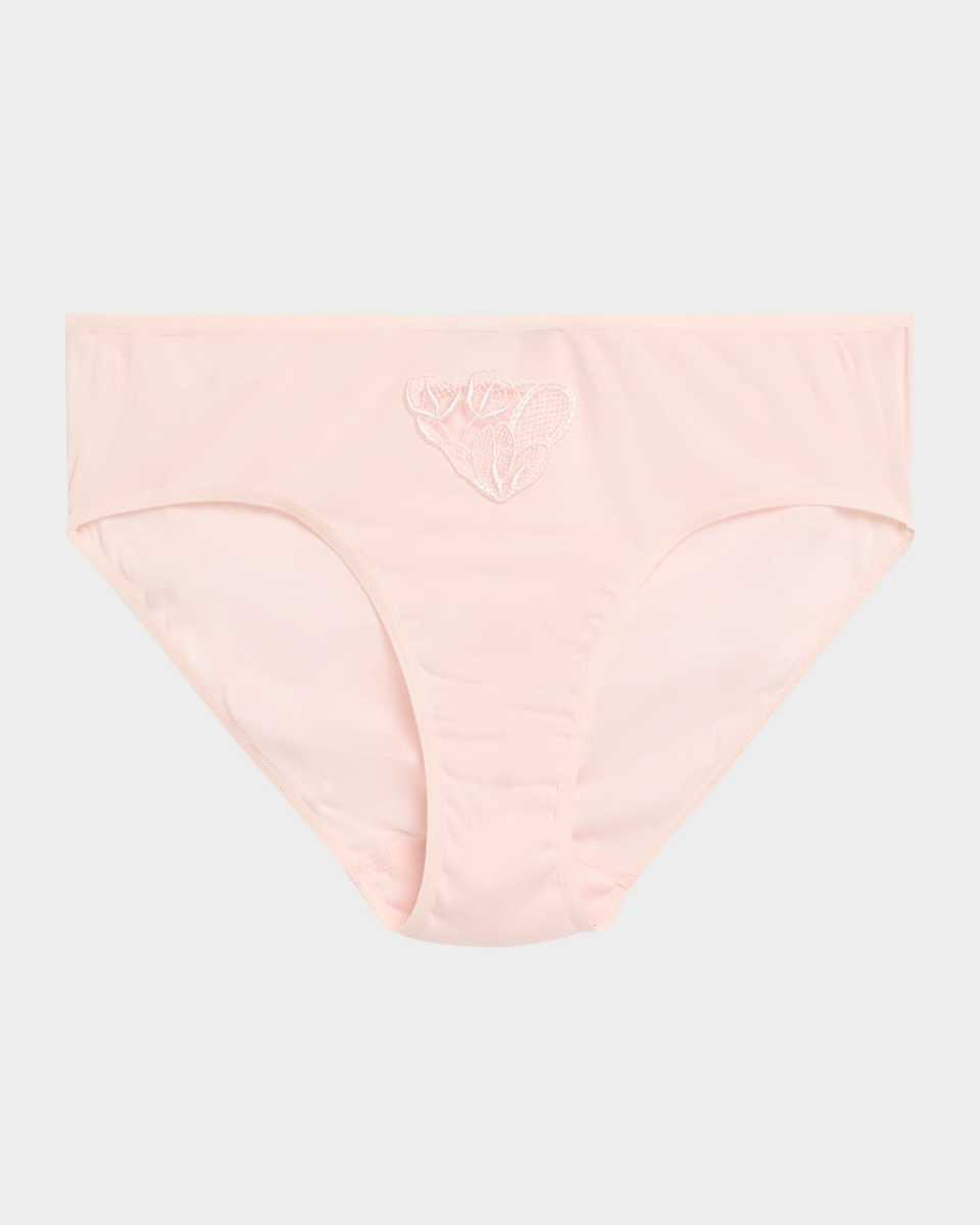 Belina High-Cut Embroidered Cotton Briefs